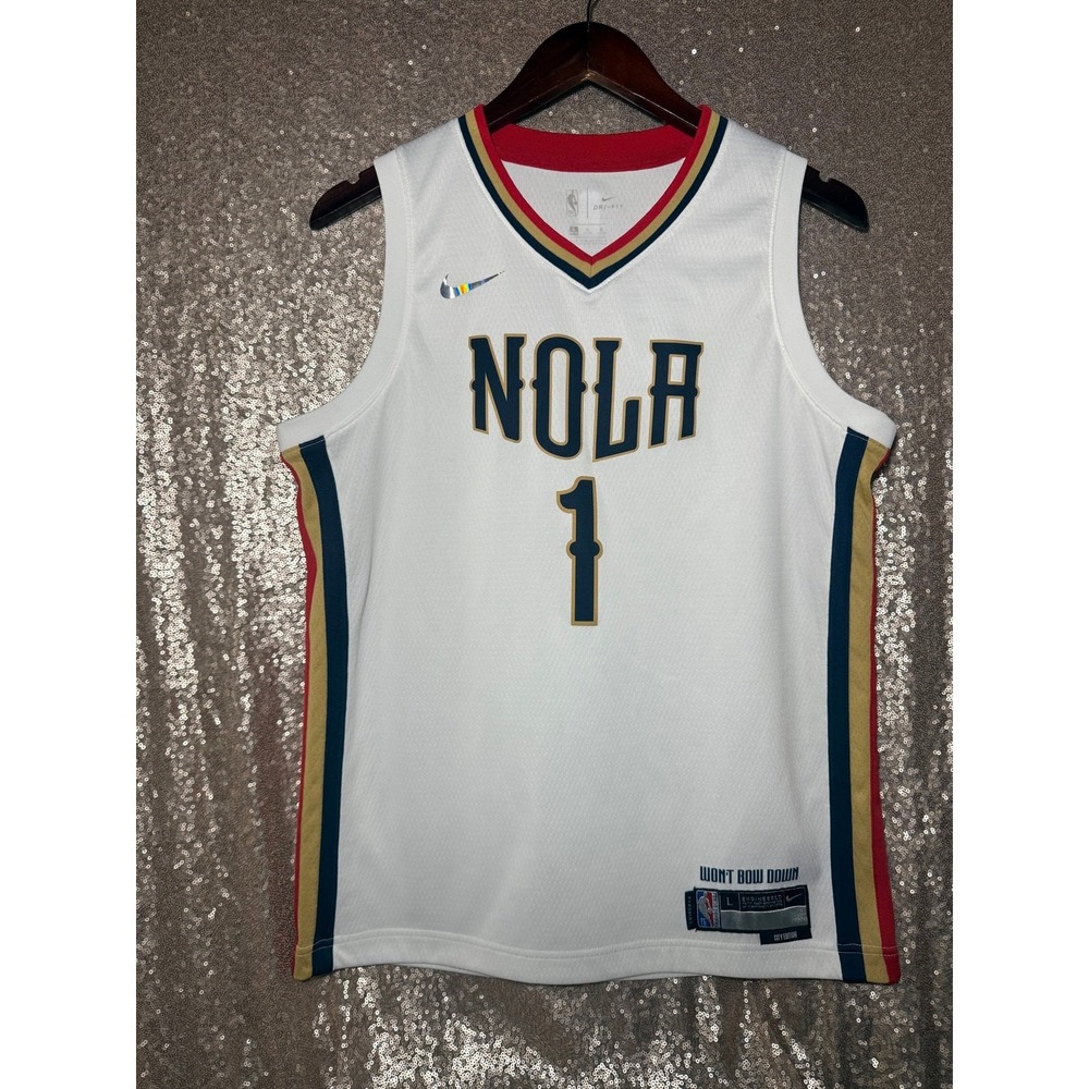 Nike Zion Williamson New Orleans Pelicans 75th Anniversary Edition JerseyYouth L